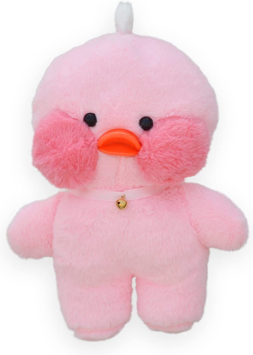 Klikkopers® Paper Duck - Cute Eend - Lalafanfan Duck Knuffel - Schattig Eend - Lalafanfan - Roze