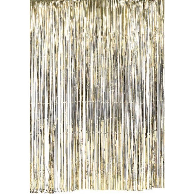   - Deurgordijn slinger goud 100 x 200 cm - glitter party / decoratie deur slinger