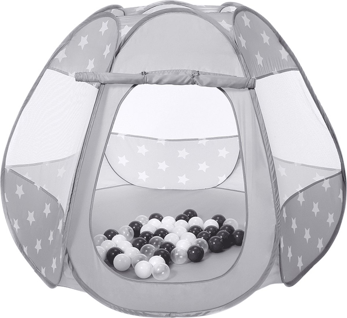 KnorrToys Speeltent Ballenbad Ballix Grey White Stars 50 Ballen