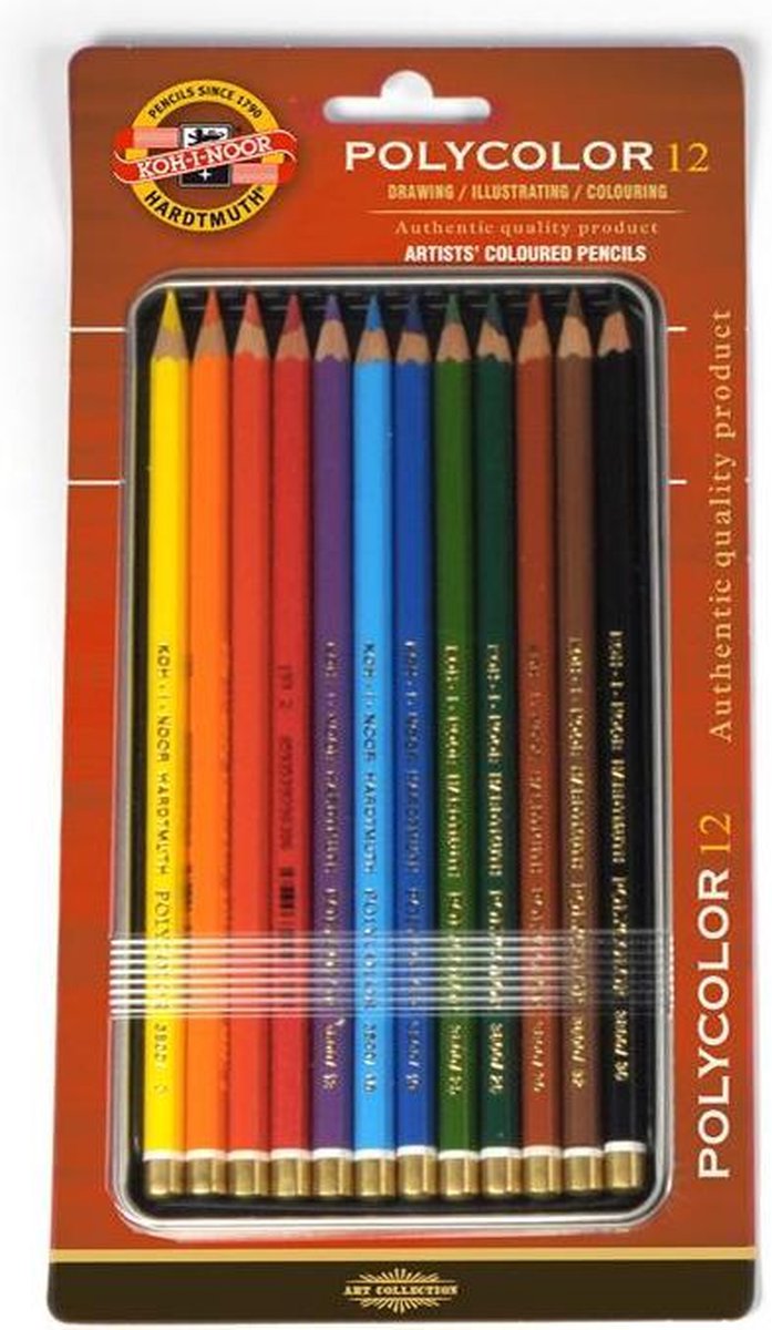 Koh-I-Noor Polycolor set of artists´ coloured pencils 3822 12