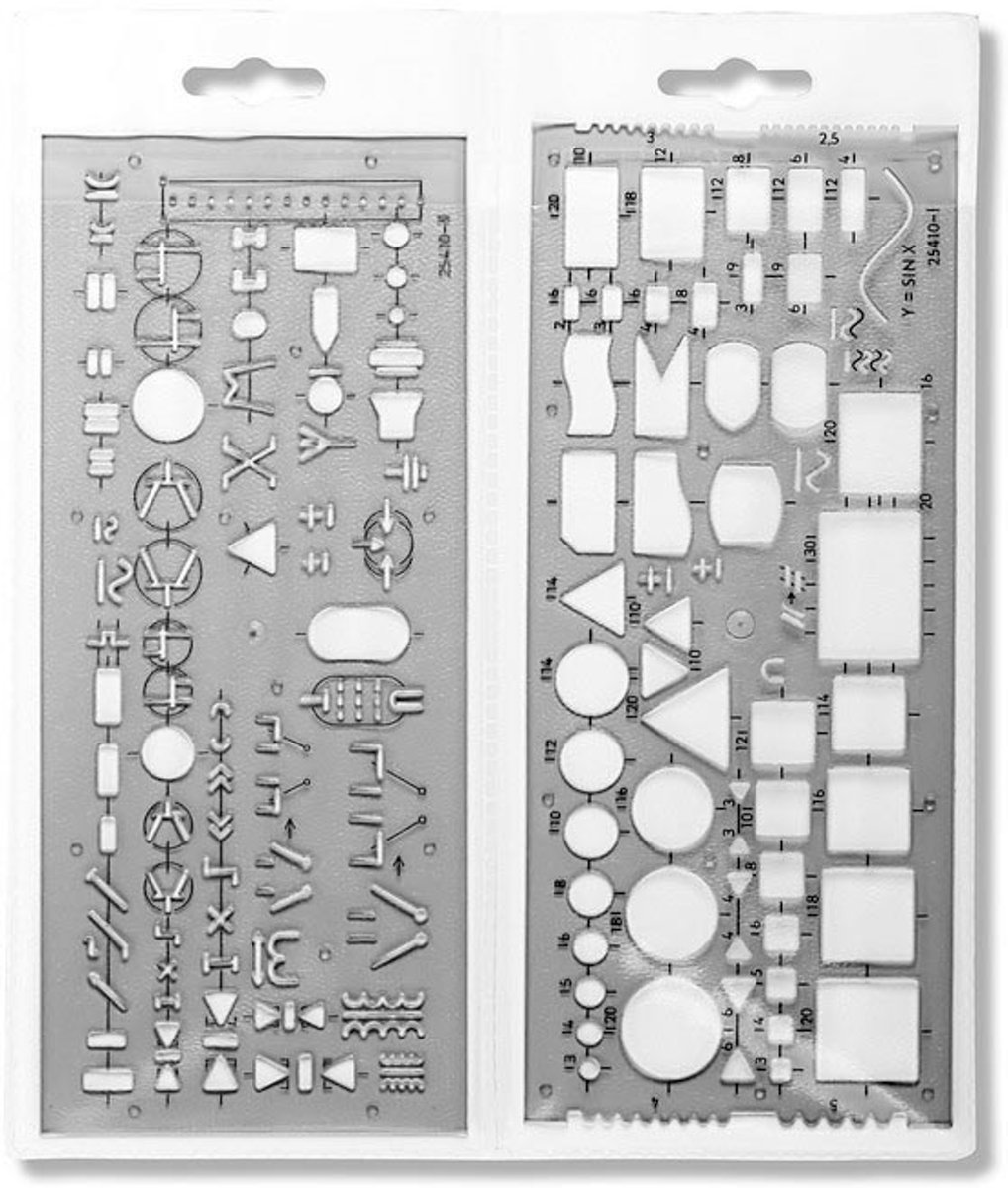 Koh-I-Noor Set of 3 Electro Templates, 070307100000