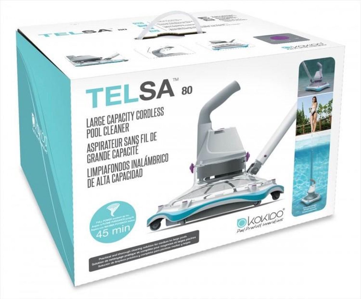   Telsa 80 oplaadbare elektrische zwembadstofzuiger