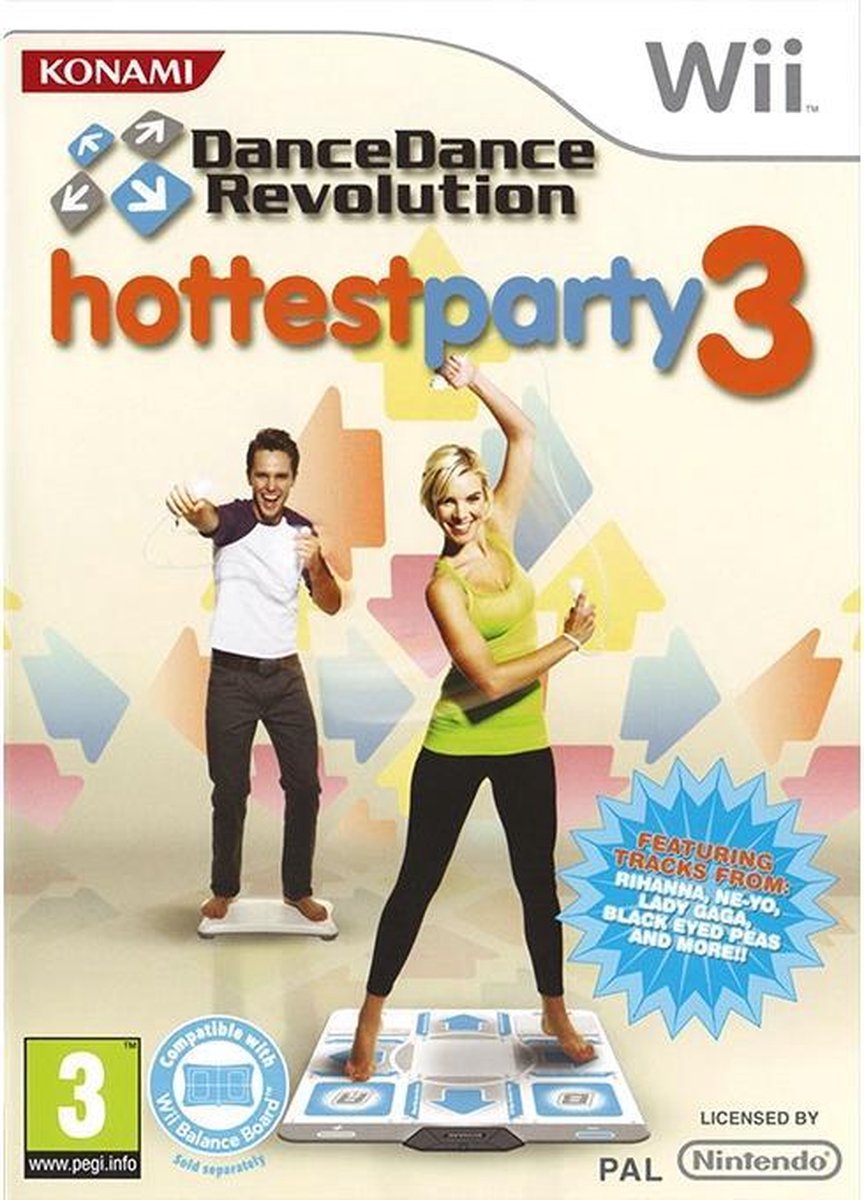 Konami Dance Dance Revolution Hottest Party 3  (WII)