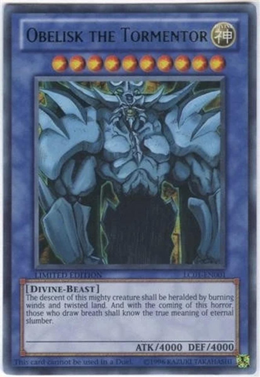 Yu-gi-oh God cards: Ultra rare god (LC01) OBELISK THE TORMENTOR