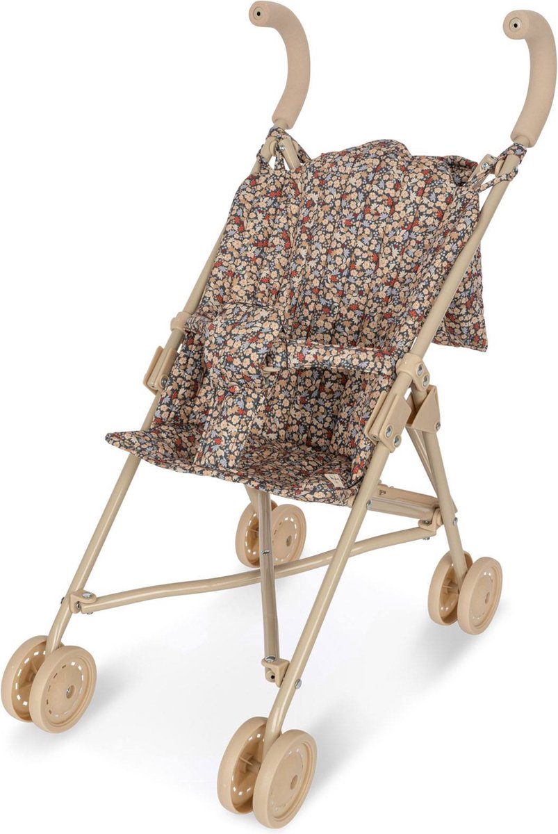 Konges Sløjd Doll Stroller Toulouse - Poppenwagen Buggy Toulouse - Kinderwagen met bloemenprint