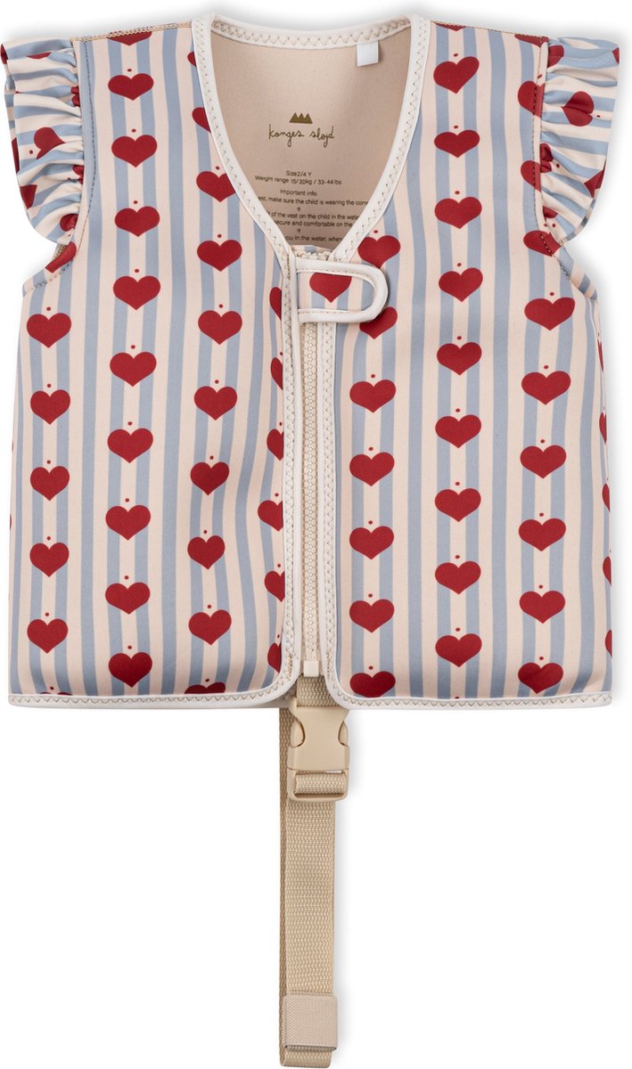 Konges Sløjd - Zwemvest - Amour blue stripe - Neopreen - Frill - Maat 4-6 jaar