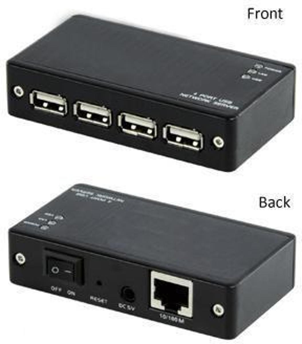 König - USB Netwerkserver - 4-Poorts