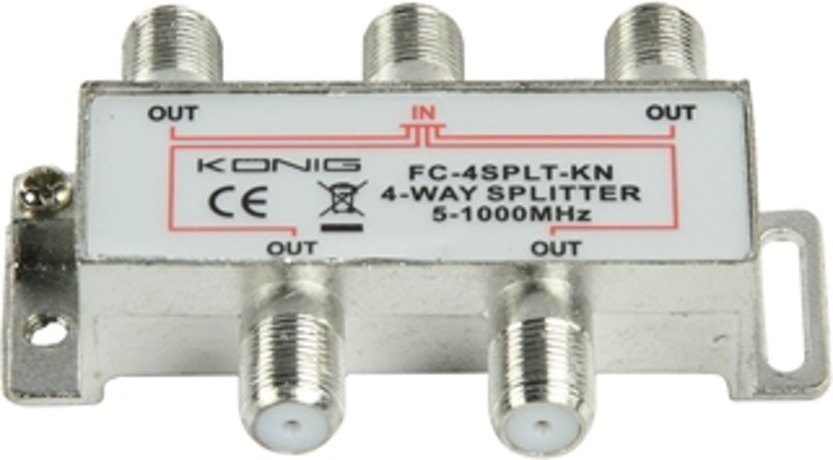 König FC-4SPLT-KN Kabelsplitter Kabel splitter/combiner