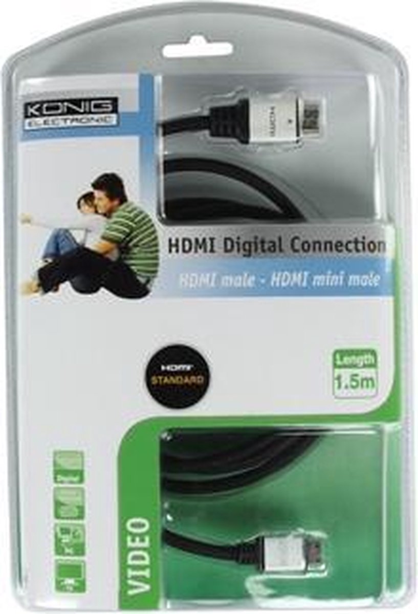 Konig HDMI naar Mini HDMI verloopkabel - 1.5 meter