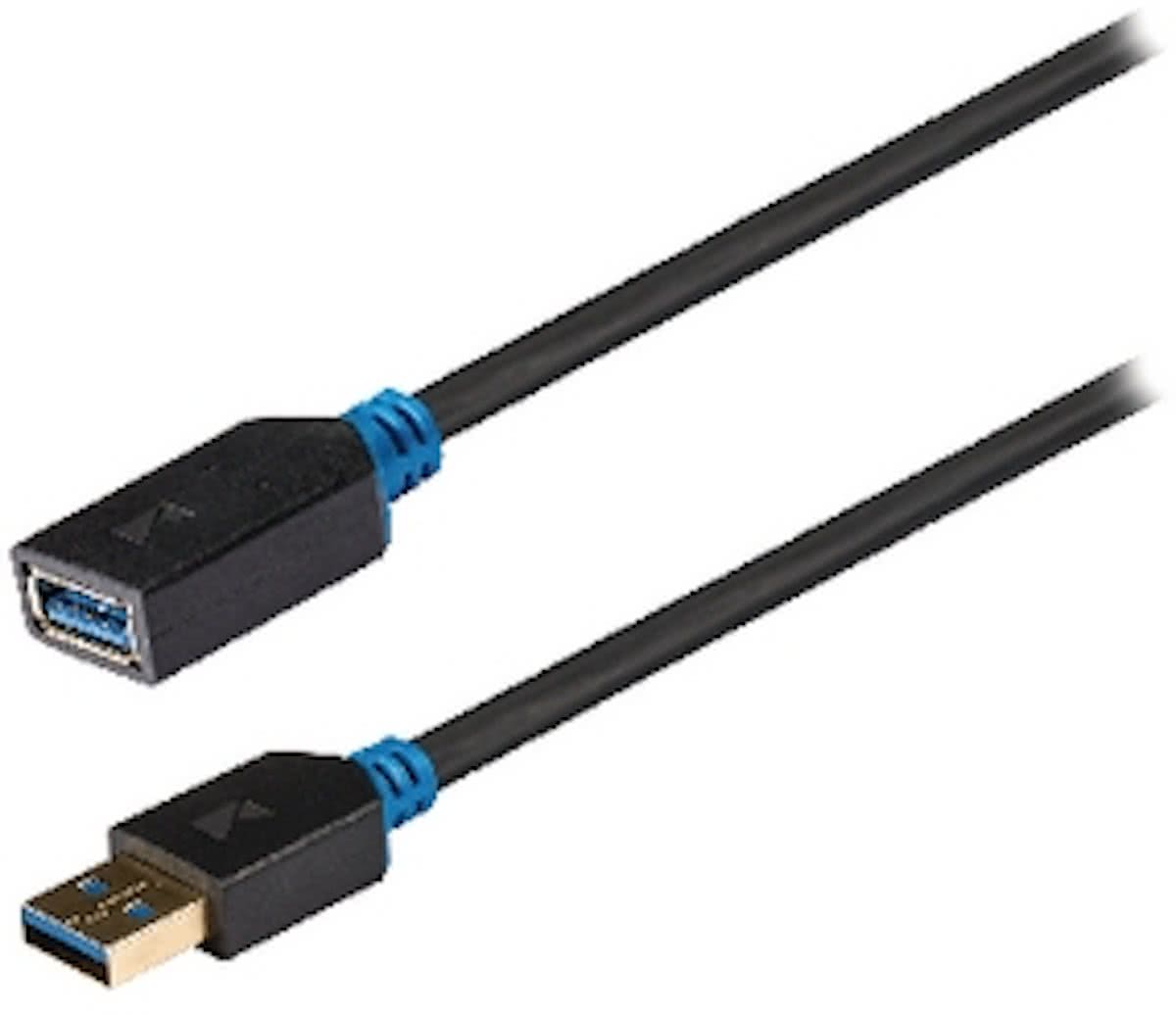 Konig USB 3.0 A Male naar USB 3.0 A Female - 2 m