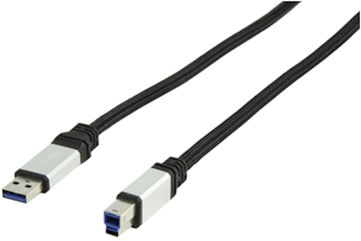 Konig USB 3.0 A Male naar USB 3.0 B Male - 1.8 m