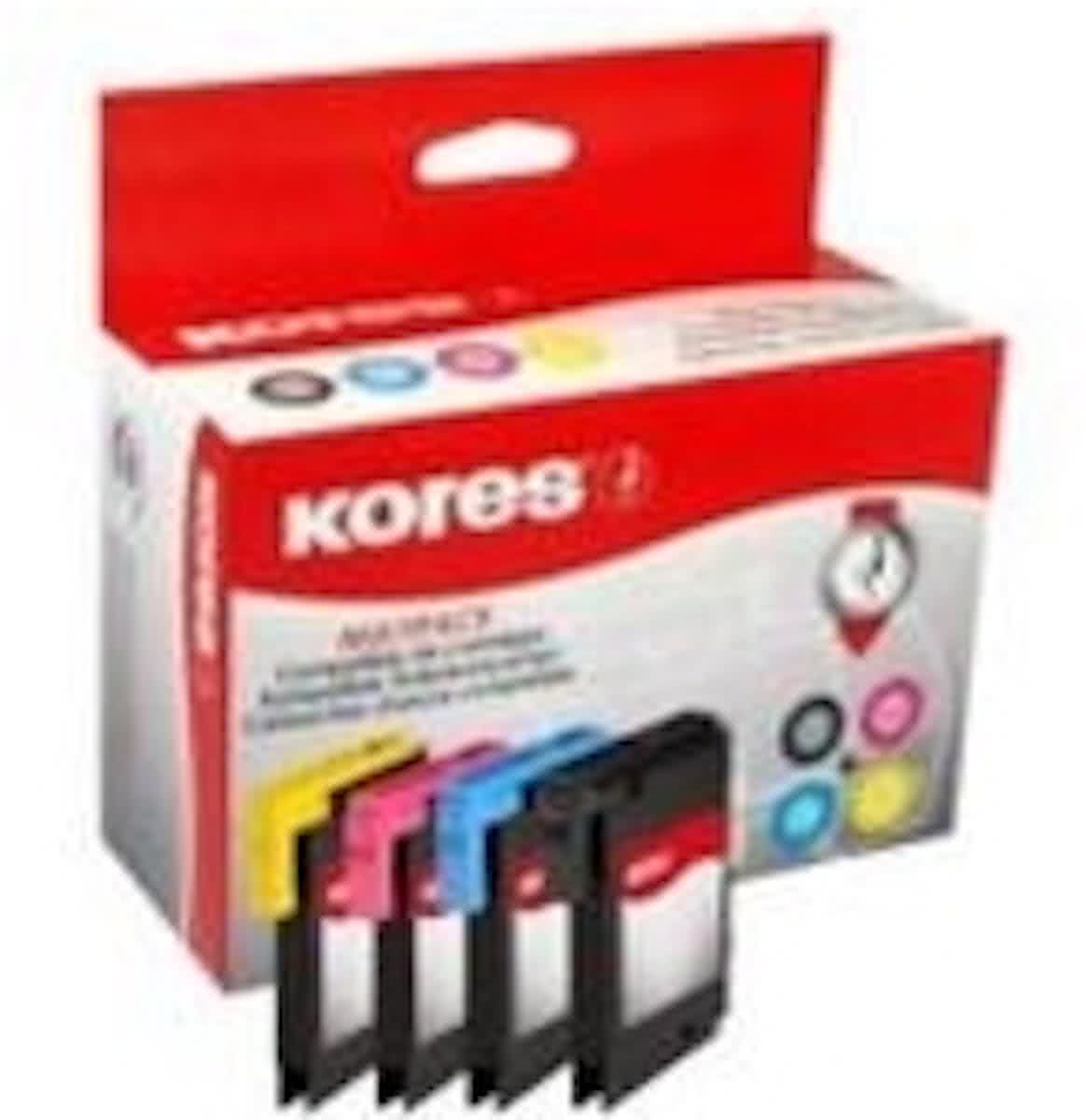 Kores G1523KIT Zwart, Cyaan, Magenta, Geel inktcartridge