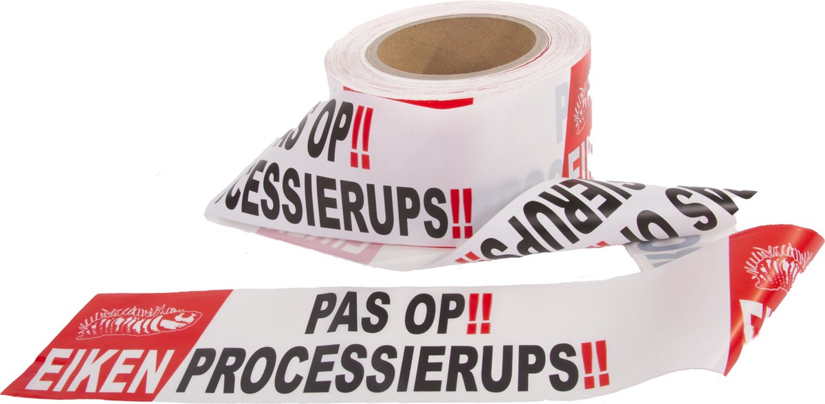 Kortpack afzetlint 75 mm x 100 meter met Eikenprocessierups lint + Kortpack pen (027.0064)