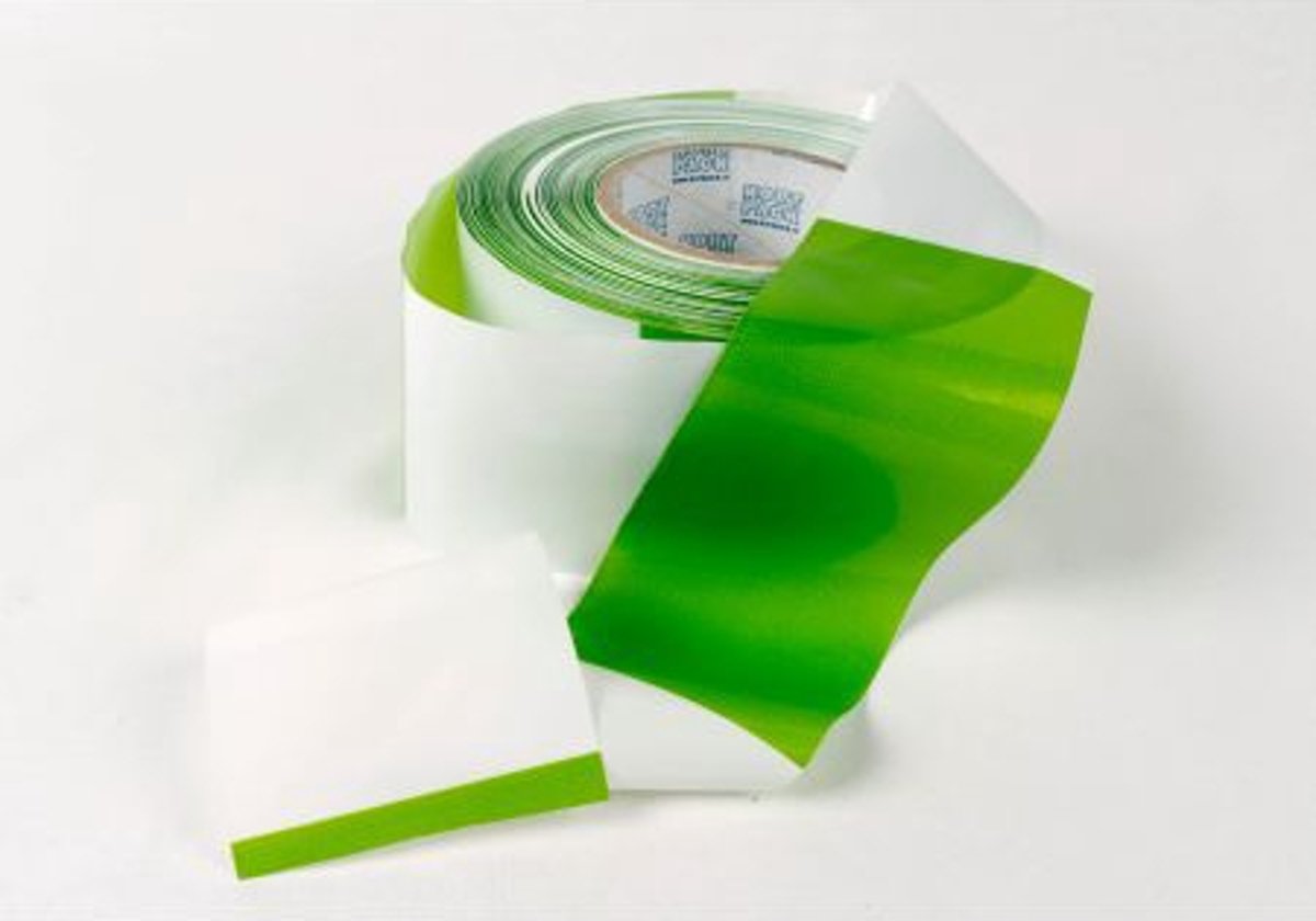 Zako-binder Groen-wit afzetlint 75 mm x 250 meter 1 rol (027.0054)