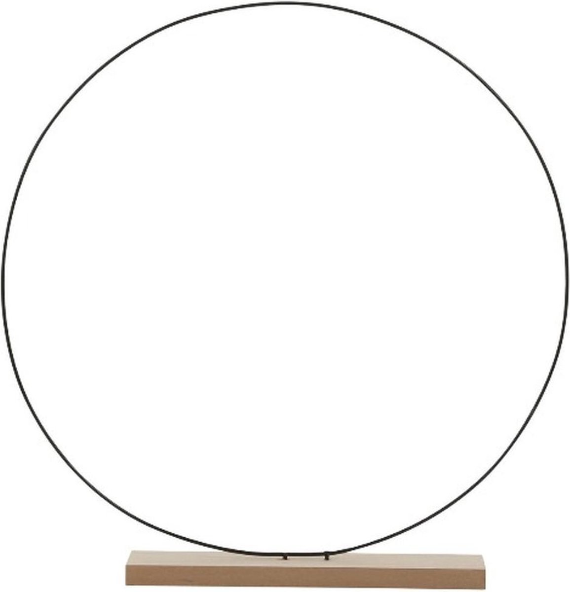 Staande ring op houten voet, 40cm