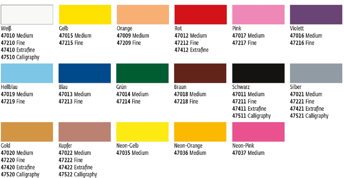 KREUL Glanzende Verfmarker medium, zwart