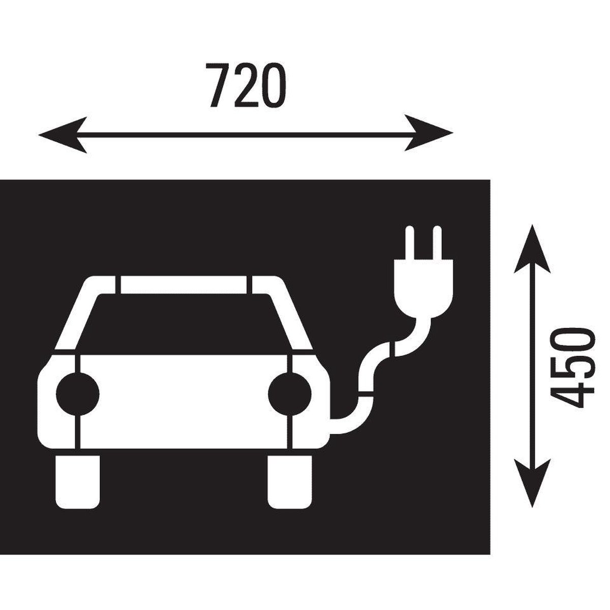 Sjablonenset 7 - elektrische voertuigen - kunststof - 720 x 490 mm - 2 stuks