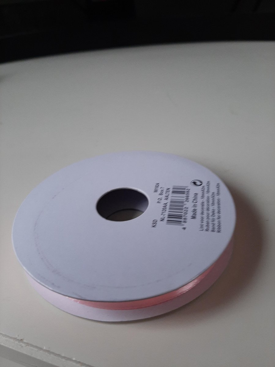 Roze fluweel lint voor decoratie- 10mmx2m