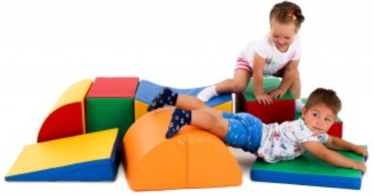 Iglu Foam blokken set XXL - speelblokken - 8 delig - 20 cm hoog - Primaire kleuren