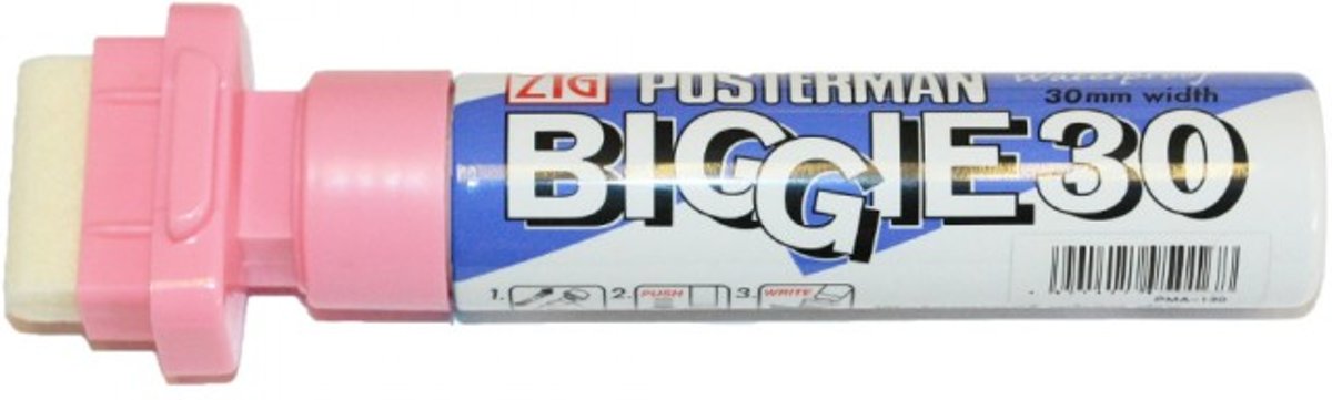 Zig Posterman Biggie PMA-30 Short Krijtmarker Roze 30mm Breed