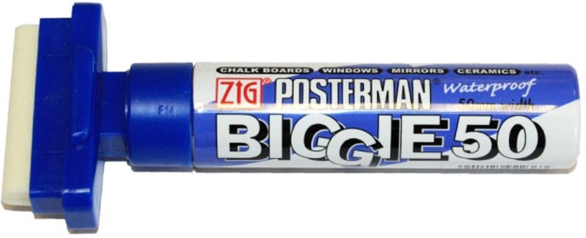 Zig Posterman Biggie PMA-50 Krijtmarker Blauw 50mm Breed