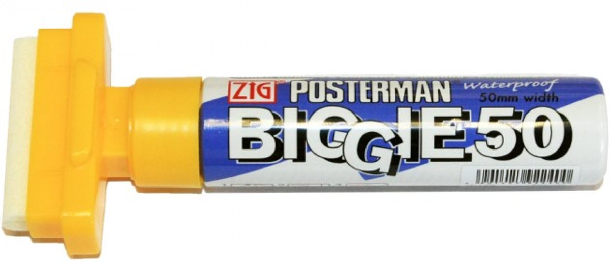 Zig Posterman Biggie PMA-50 Krijtmarker Geel 50mm Breed