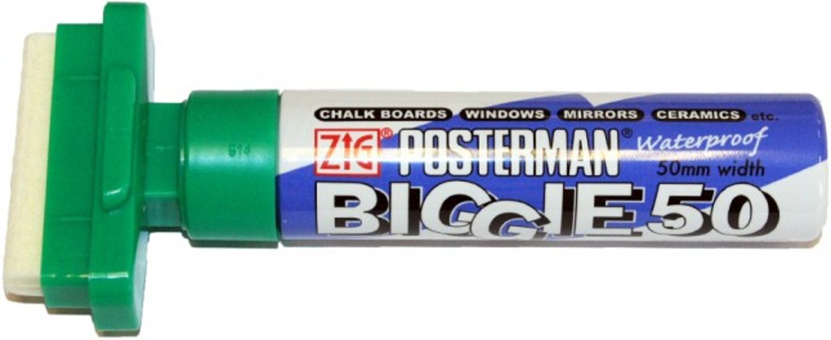 Zig Posterman Biggie PMA-50 Krijtmarker Groen 50mm Breed