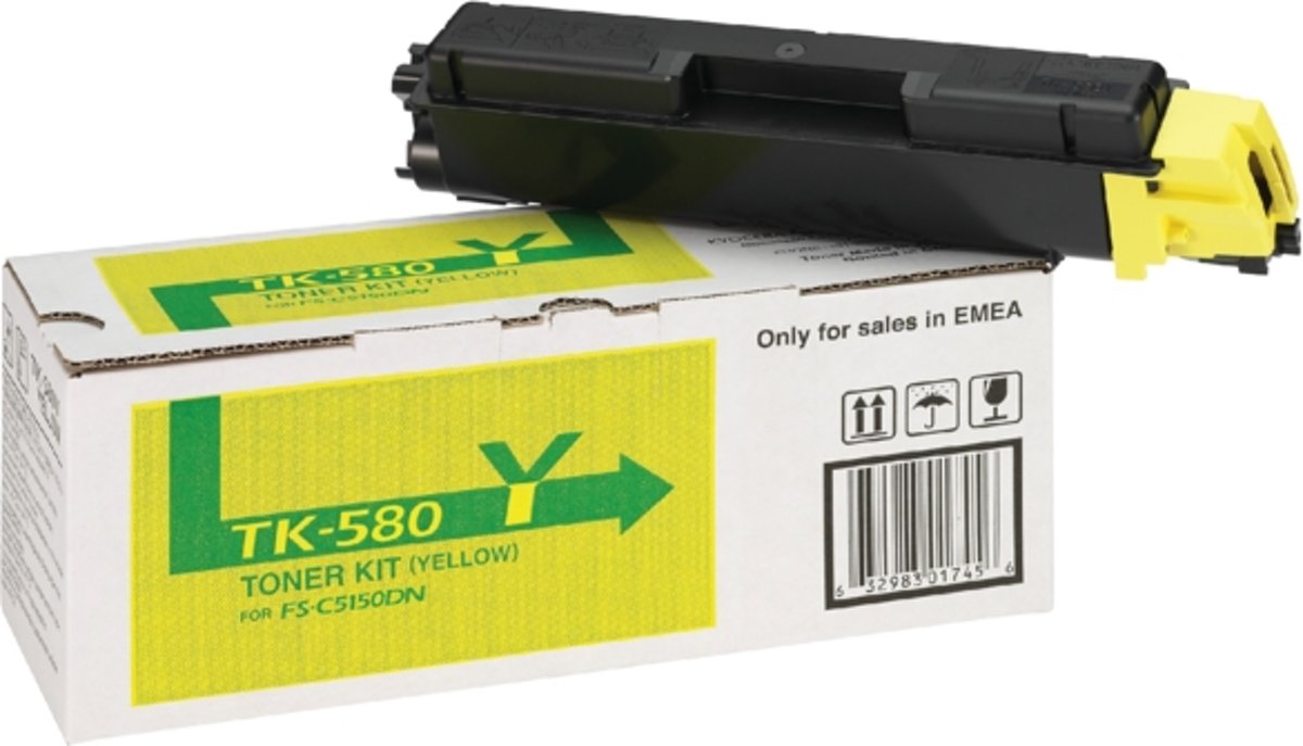 Toner kyocera tk-580 2.8k geel