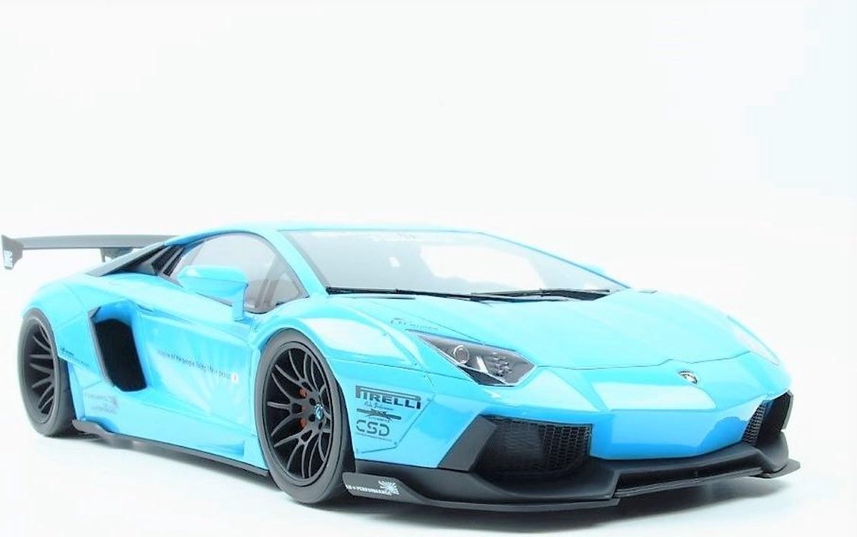 GT Spirit Lamborghini Aventador LB-Works Blauw 1:12