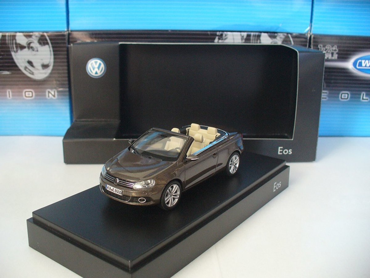 Kyosho 1/43 VW Volkswagen Eos Cabrio Bruin VW Dealer verpakking