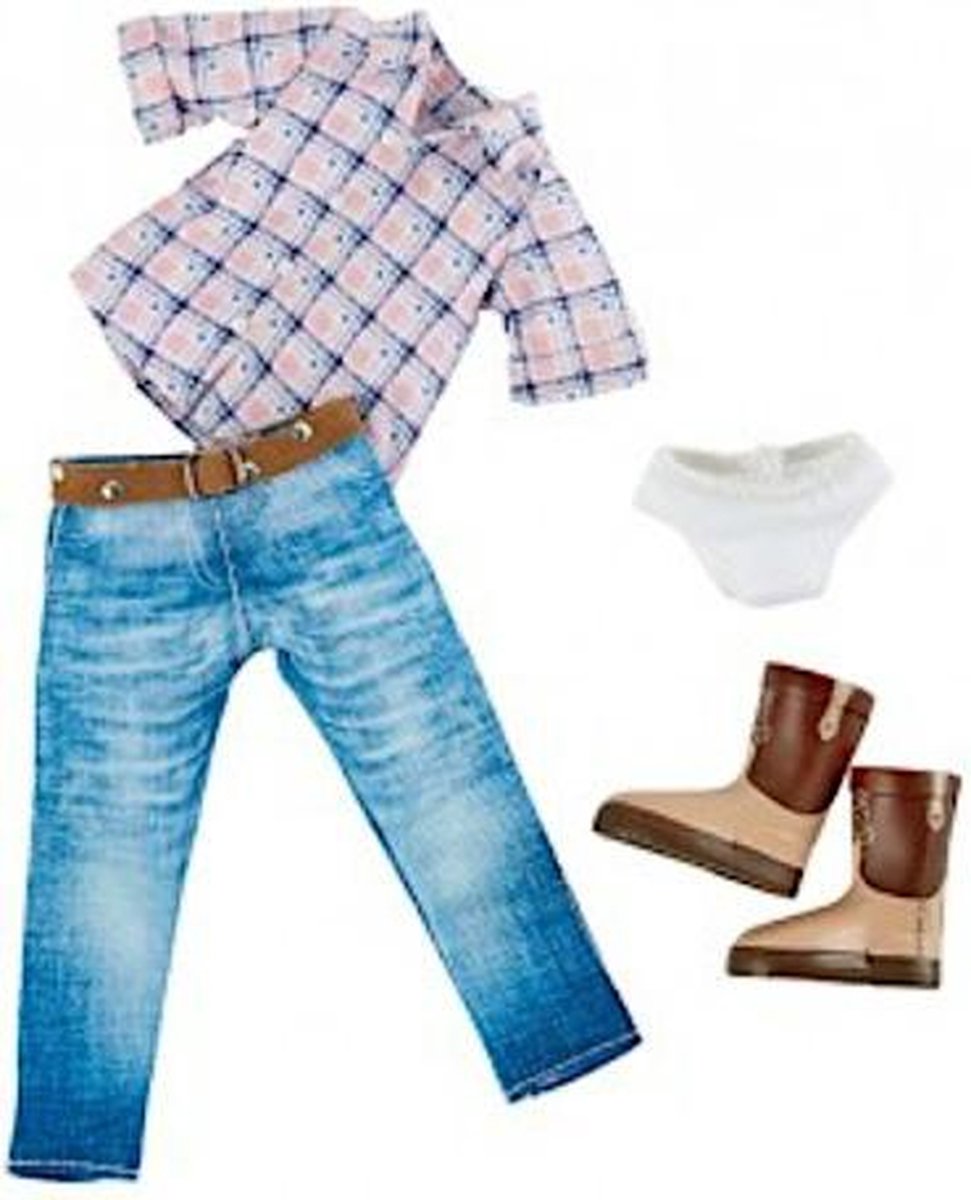 Cowgirl outfit tienerpop kledingset 4-delig