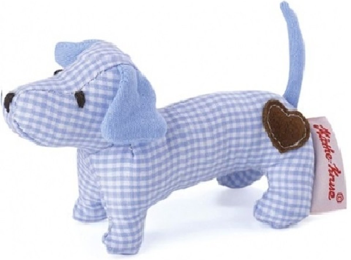 Käthe Kruse Mini Stoffen Hond Blauw 12 Cm