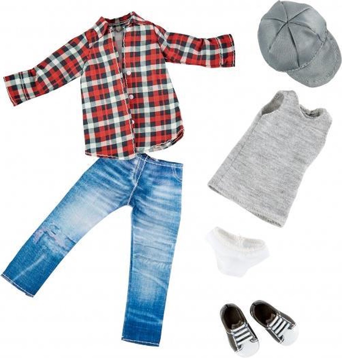 Skater outfit tienerpop kledingset 6-delig