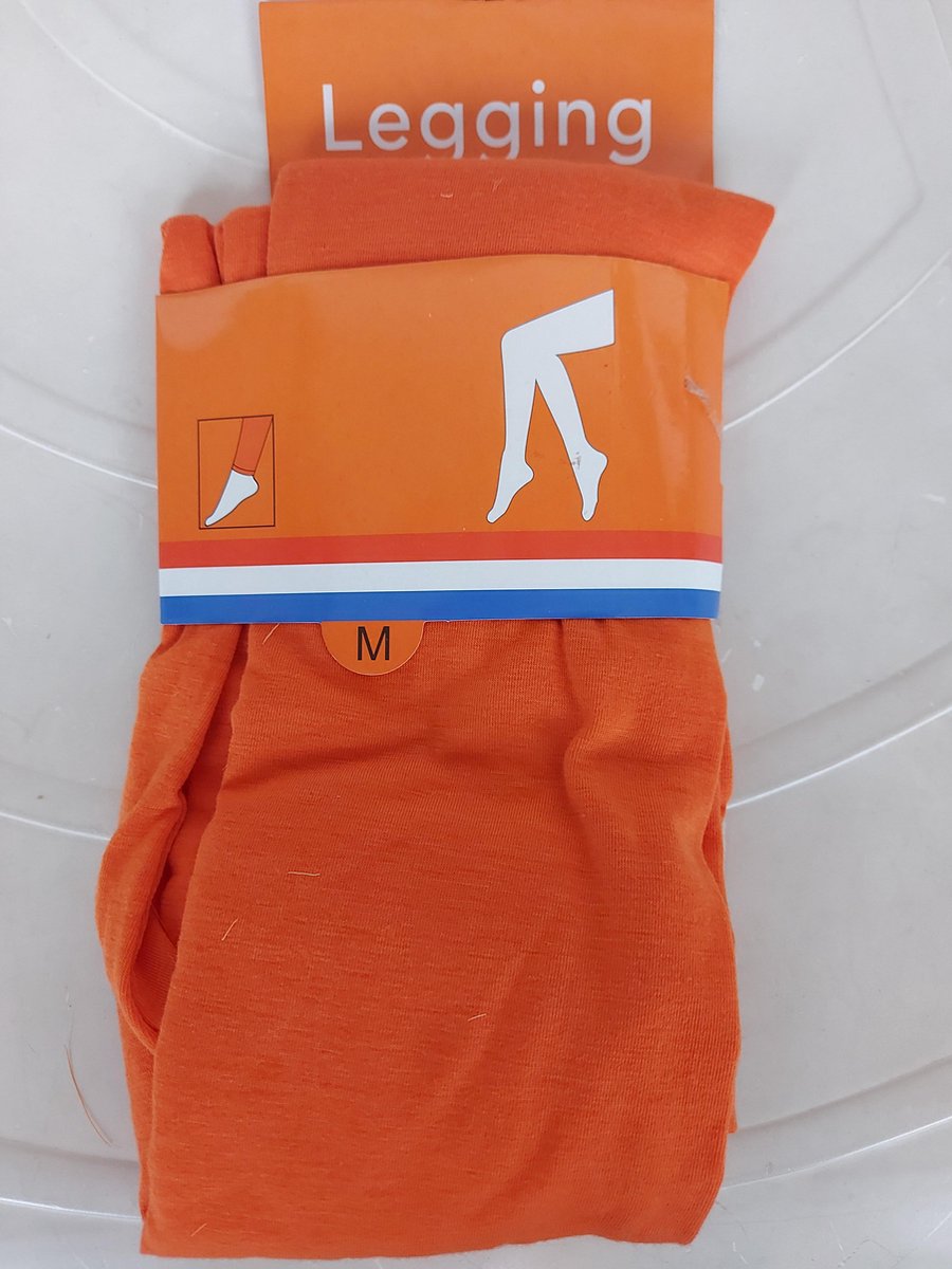 Legging oranje maat M 4 stuks