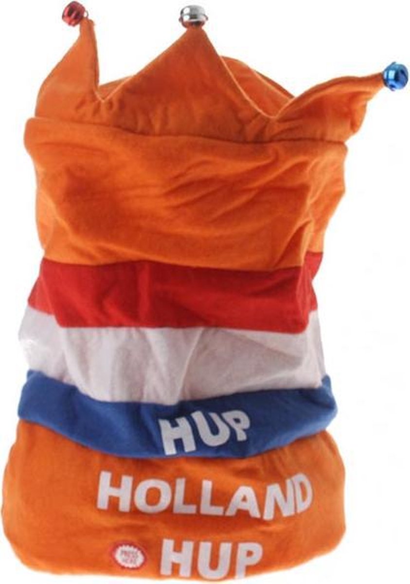 Oranje dansende muziek hoed