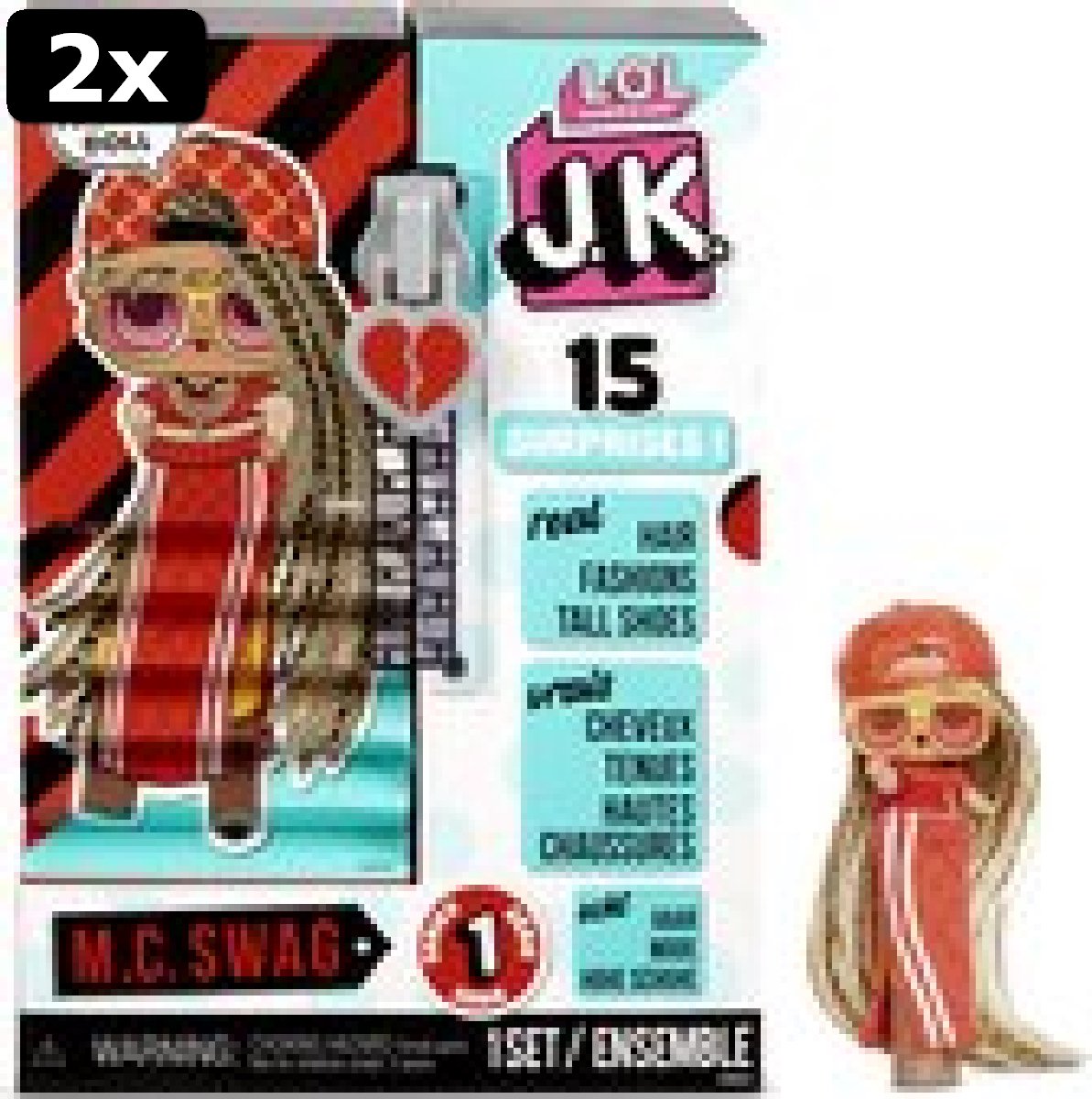 2x L.O.L. Surprise! J.K. Doll M.C. Swag - Minipop