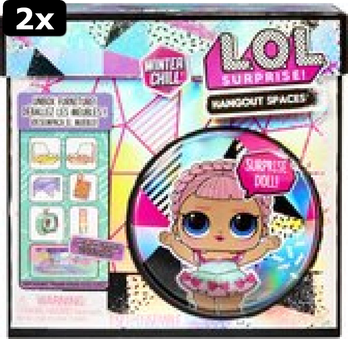 2x L.O.L. Surprise! Winter Chill Hangout Spaces Ice Sk8er Speelset - Minipop