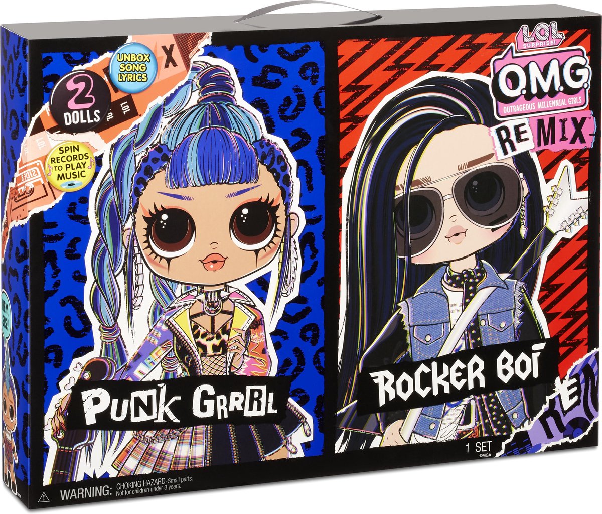 L.O.L. Surprise! O.M.G. Remix Rocker Boi en Punk Grrrl - 2Pack