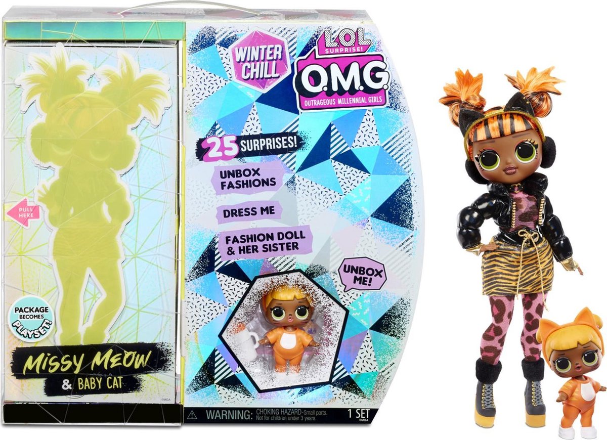 L.O.L. Surprise! OMG Winter Chill - Missy Meow en Baby Cat