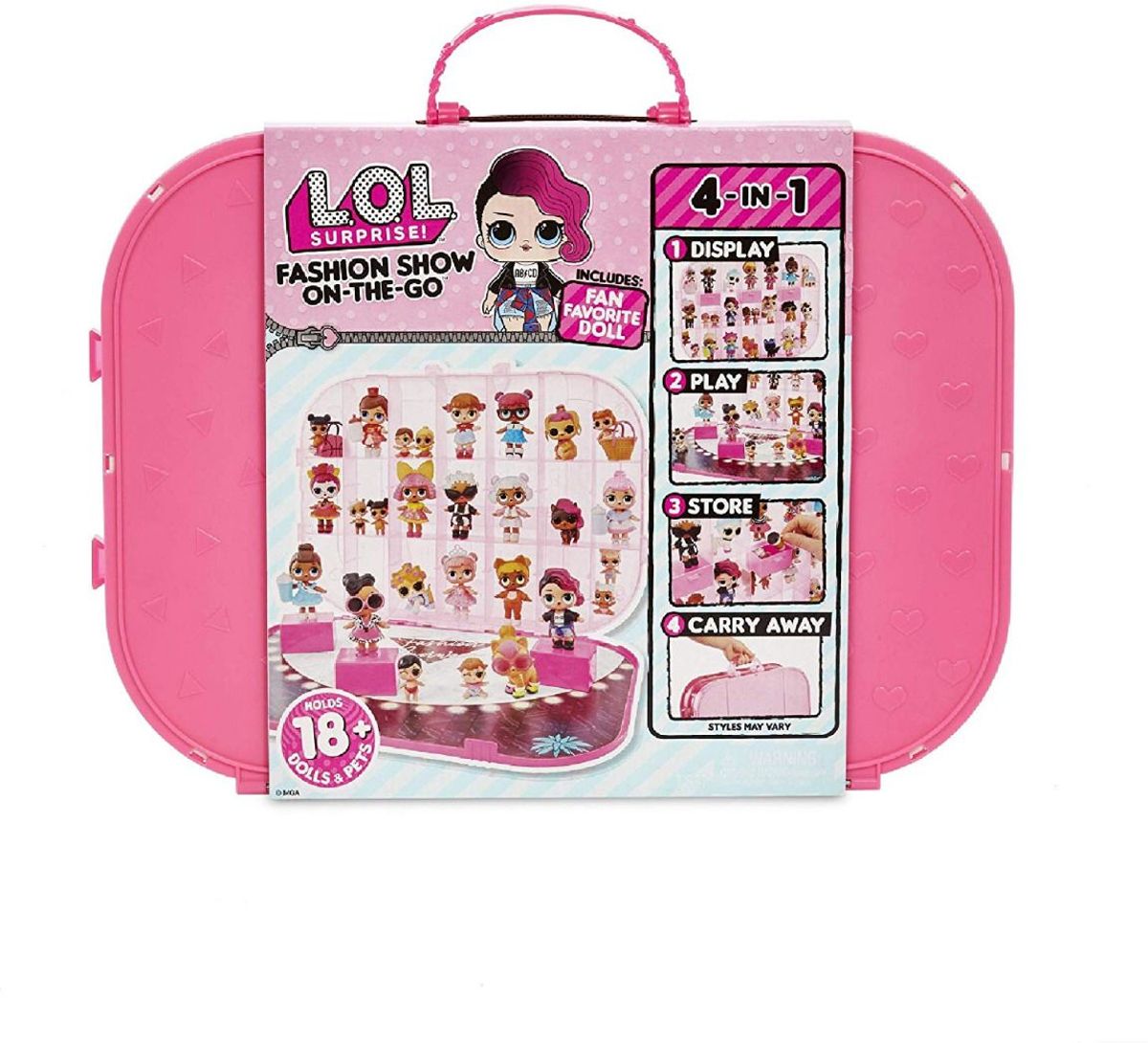 L.O.L. Surprise Fashion Show Carrying Case- Bright Pink