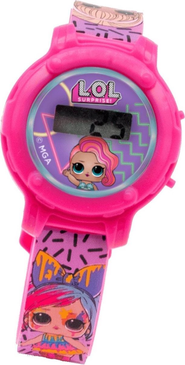 L.o.l. Surprise Horloge Digitaal Meisjes 19 Cm Pvc Roze/paars
