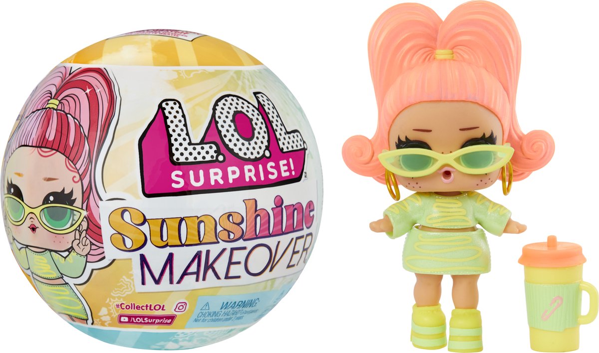 LOL Surprise Sunshine Makeover Tots met 8 verrassingen - UV-kleurverandering en accessoires - 1 Limited Edition pop - Verzamelobject - Voor meisjes vanaf 4 jr.