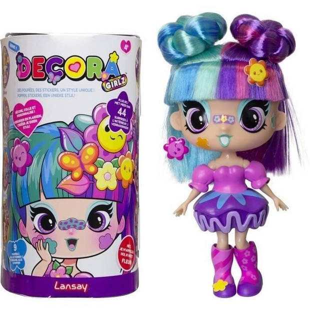 Pop - LANSAY - 55102 - Decora Girlz - Mini-modepoppen om aan te passen - Bloem