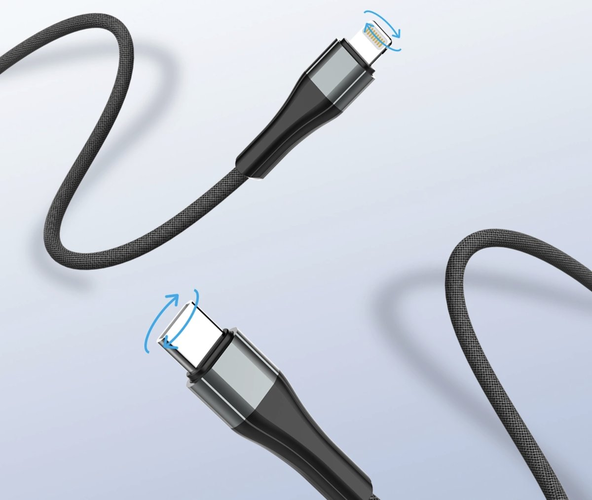 LDNIO - USB C naar Lightning Oplaadkabel - Fast Charger / Snellaad Kabel 18W - Data Kabel - 2 Meter - Grijs