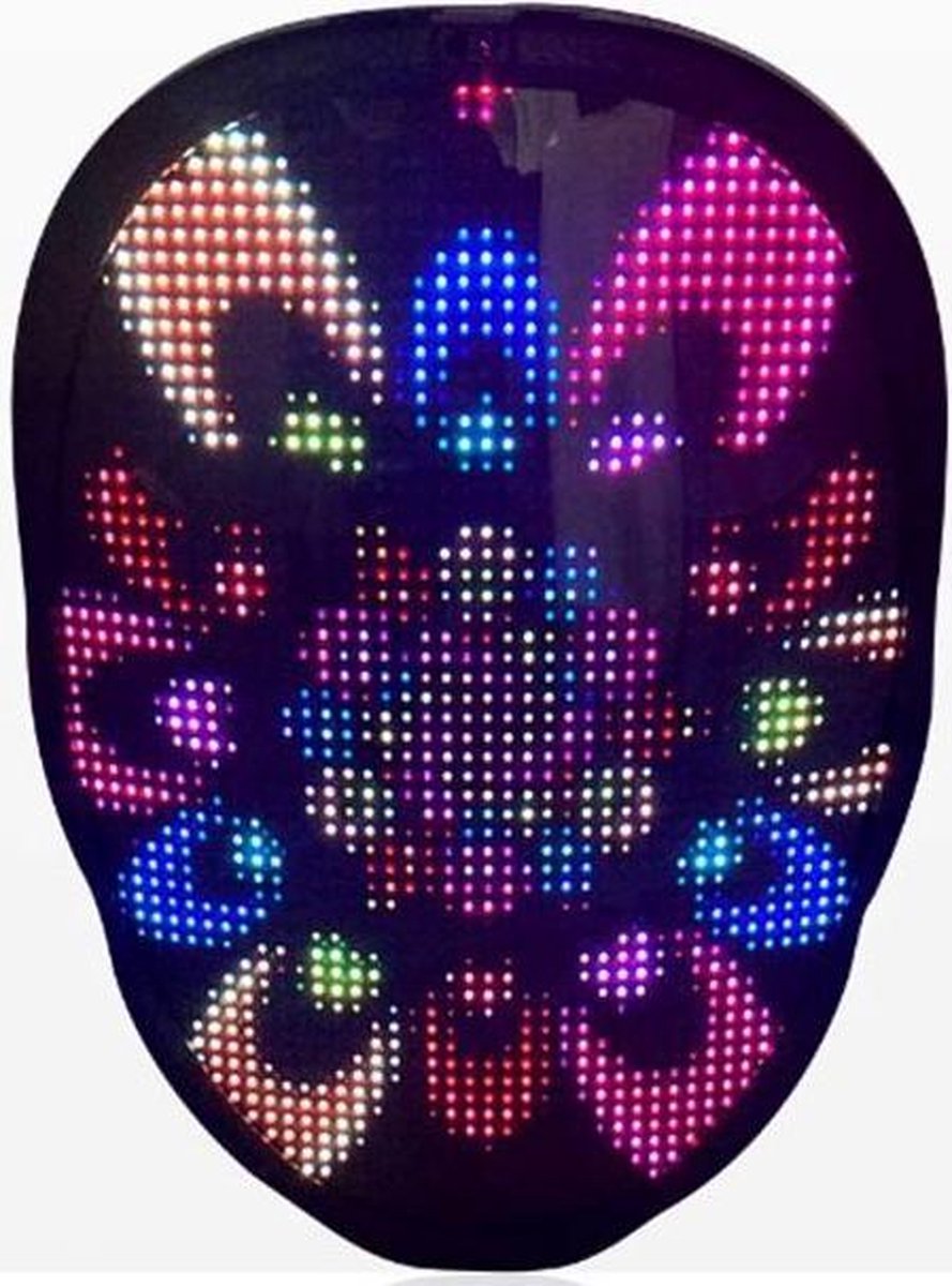 LED masker - Festival party rave mask DJ - Bluetooth - Mondkapje - App bediening - Feestmasker - Kostuum - Halloween Carnaval gezichtscherm