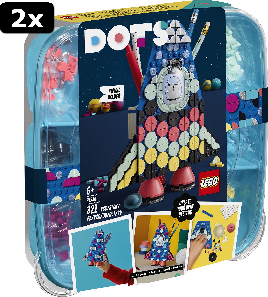 2x LEGO DOTS Potloodbakje