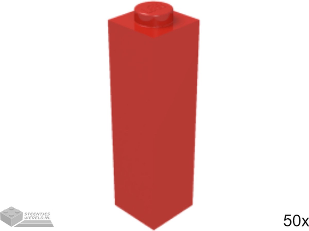 50x LEGO 14716 Steen Rood, 50 stuks