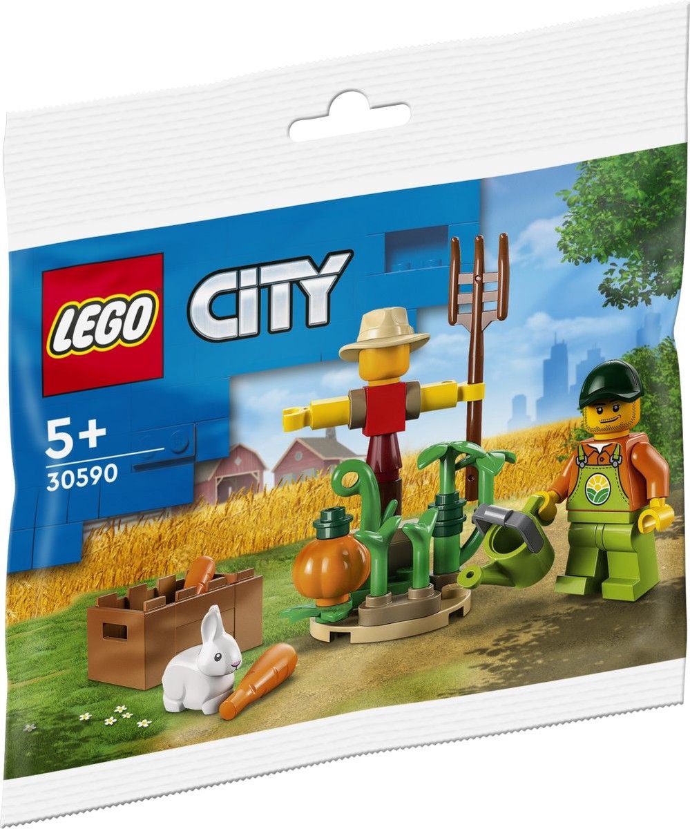 LEGO City Boer met vogelverschrikker, konijn en pompoen - polybag