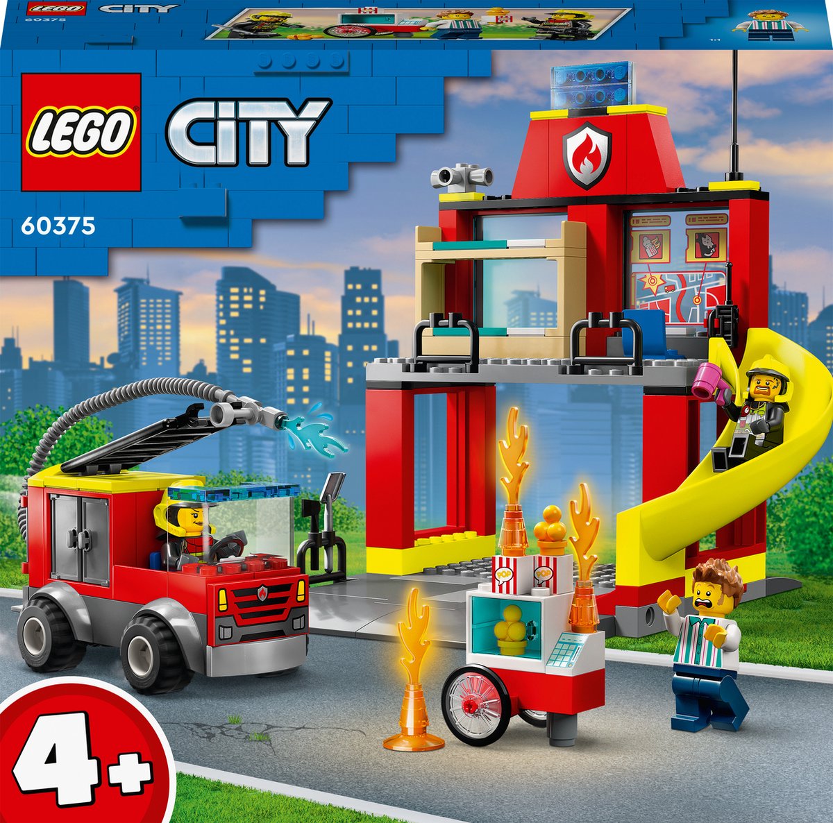 LEGO City De Brandweerkazerne en de Brandweerwagen - 60375