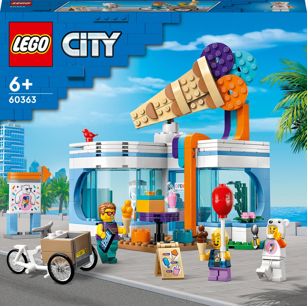 LEGO City IJswinkel Bouwset met Speelgoed Fiets - 60363